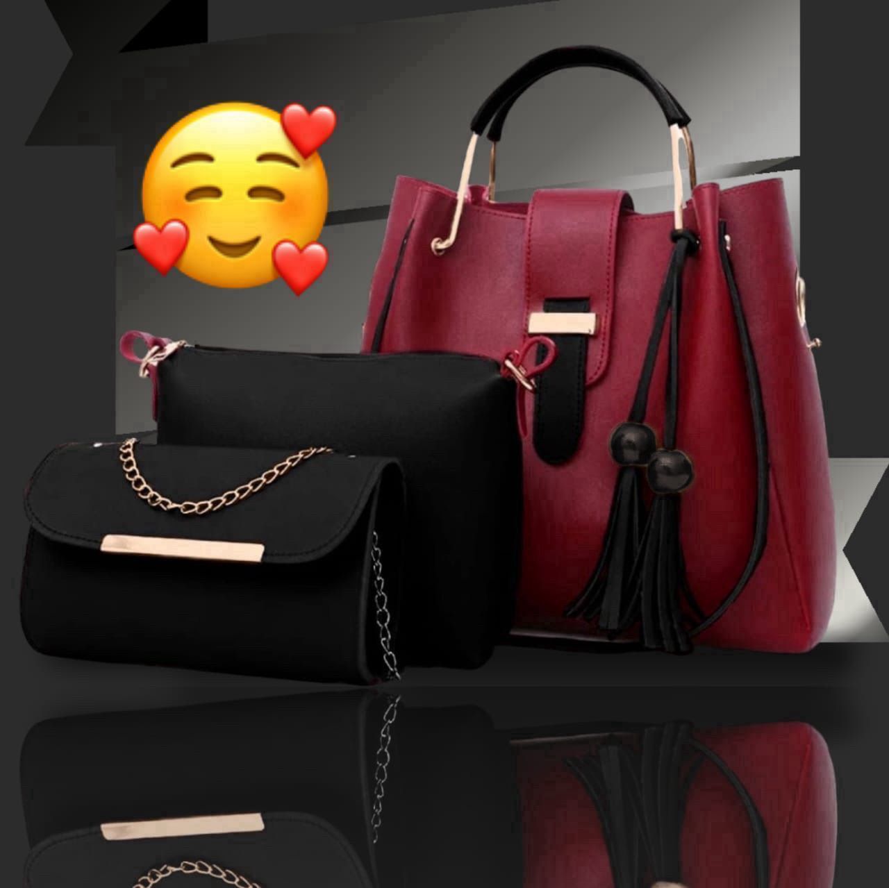 Model Hand Bag – 3 Pcs Set (Trendy & Practical)