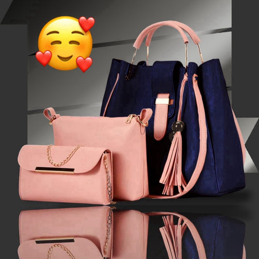Model Hand Bag – 3 Pcs Set (Trendy & Practical)